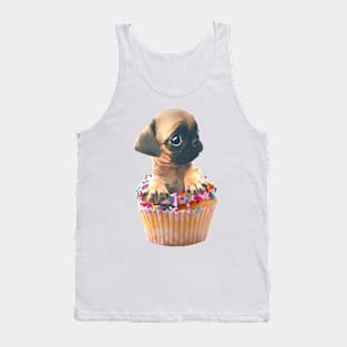 Cute Baby Cupcake Pug Tank Top